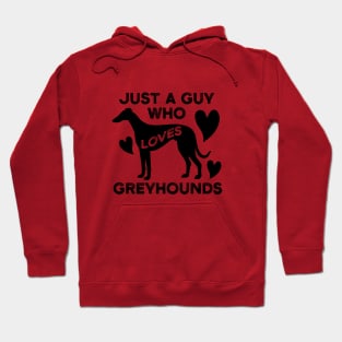 Just a Guy Who Loves Greyhounds Hoodie